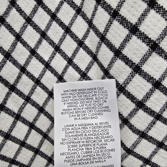 Cabi Blazer Jacket Women's Medium Black White Windowpane Dolman Sleeve Pockets - Picture 7 of 9